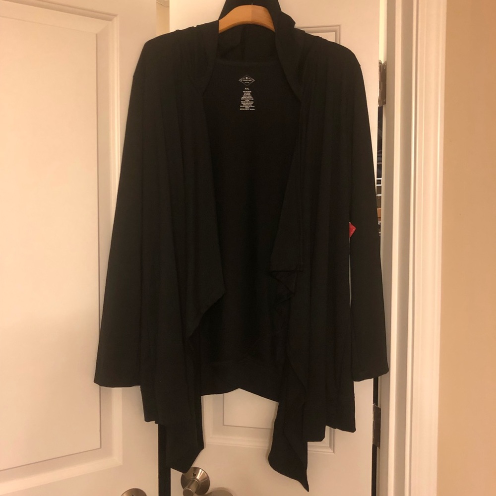 Hooded Black Cardigan